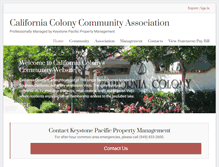 Tablet Screenshot of californiacolony.org